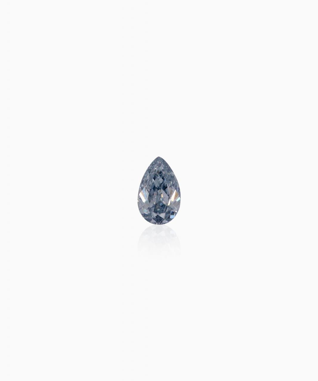 0.14ct Natural Fancy Light Bluish Grey, BL2, VS2, Argyle Blue Diamond