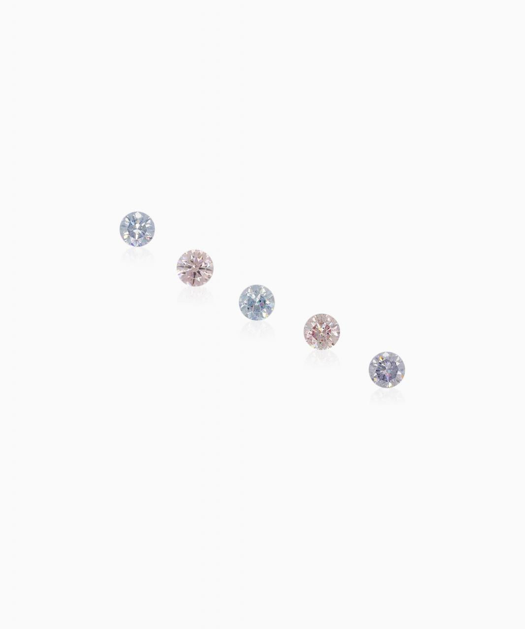 5=0.30ct Natural Fancy Bluish Grey / Pink, BL1/6P, SI2, Argyle Pink & Blue Diamonds