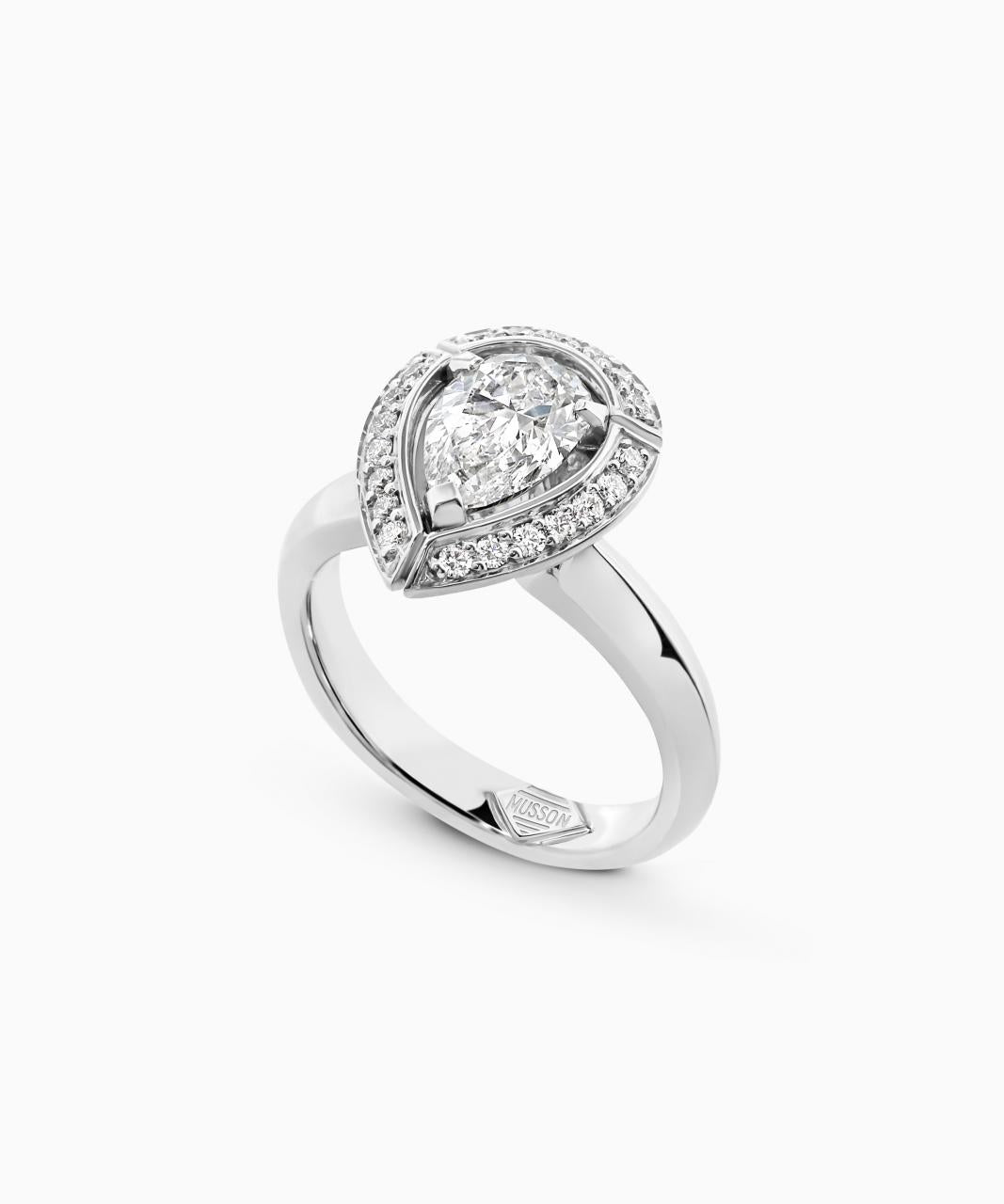 Sun Struck Pear Diamond Ring