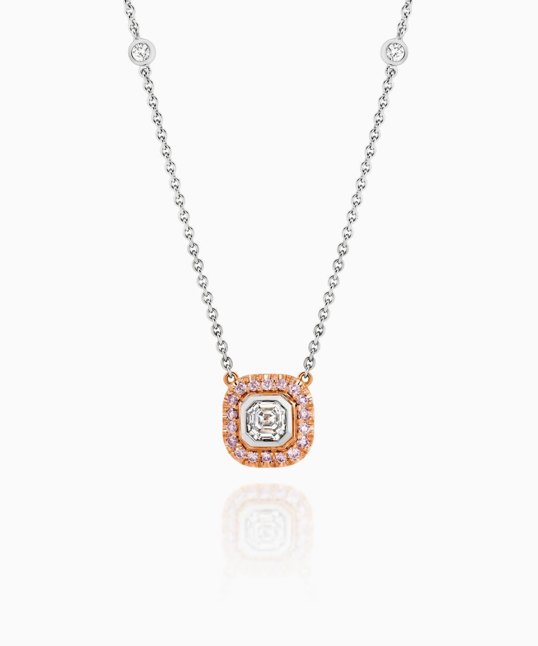 Lucie White and Argyle Pink Diamond Necklace
