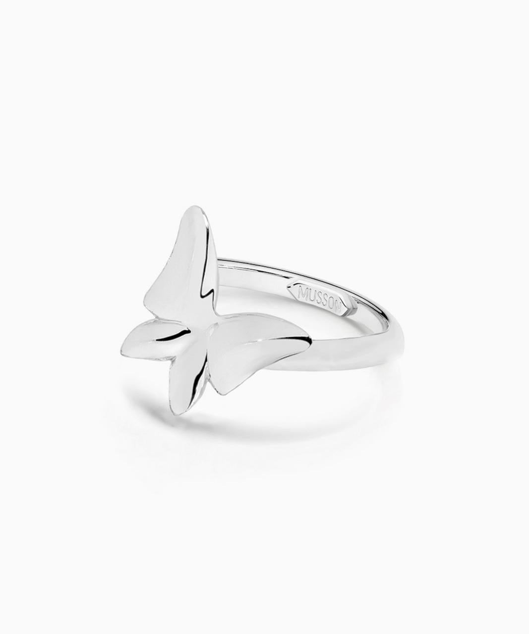 White Butterfly Ring - Medio